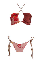 Load image into Gallery viewer, JADE Bikini Bottom Floral Burgundy
