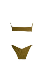 Load image into Gallery viewer, JADE Bikini Top Floral Olive
